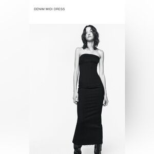 Zara denim midi dress